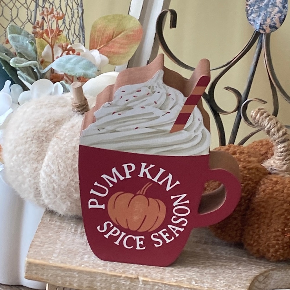 NEW! Fall Farmhouse Pumpkin Spice Season Harvest Spiced Coffee Latte Sign